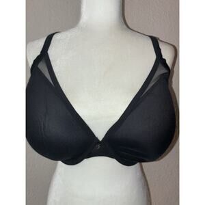 Third Love 24/7 Classic Contour Plunge Bra 36H Black New Opaque and Mesh